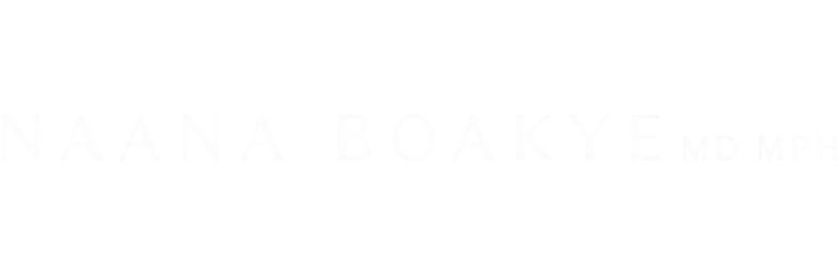Naana Boakye MD MPH dermatology skincare logo, grooming partner of The Upper Seat NYC